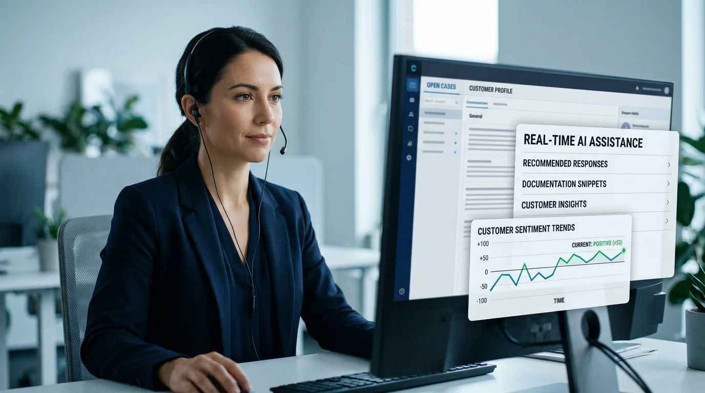 Agent using real-time AI coaching during a customer call